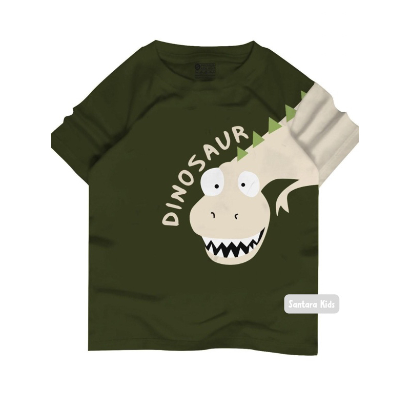 Baju Kaos Anak Distro Premium (Dino Army) Kaos Anak Laki-laki 2-13 Tahun Baju Kaos Anak Karakter Lak