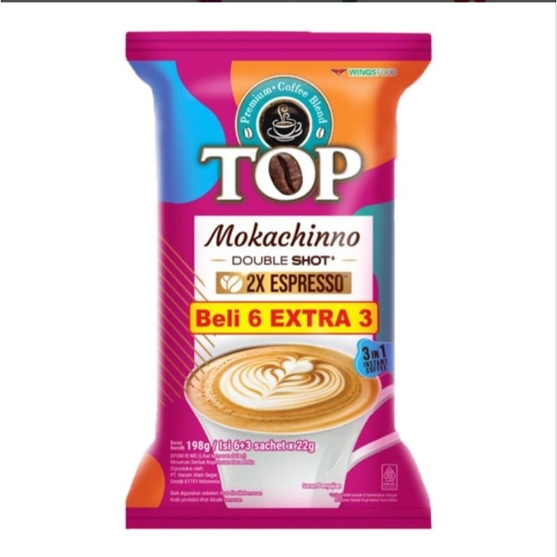 

Top Coffe Mokachinno 22gr Isi 6+3 Sachet