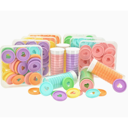 

DISC RING plastic buckle macaron love disc solid color mushroom card book notebook album binding ring buckle