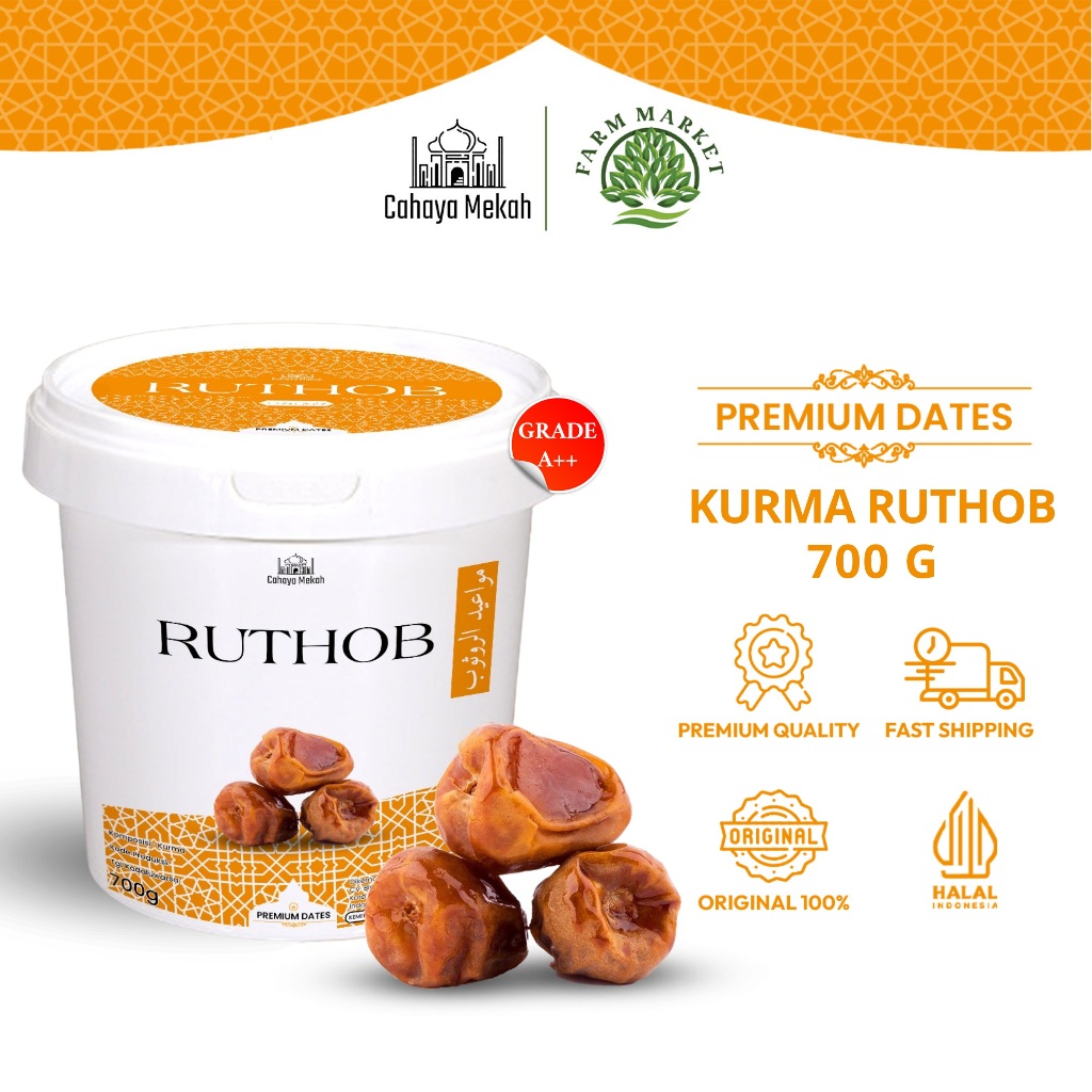 

Cahaya Mekah Kurma Ruthob Matang 700 gram Ember Rutob Masak di Pohon Fresh Kaya Nutrisi