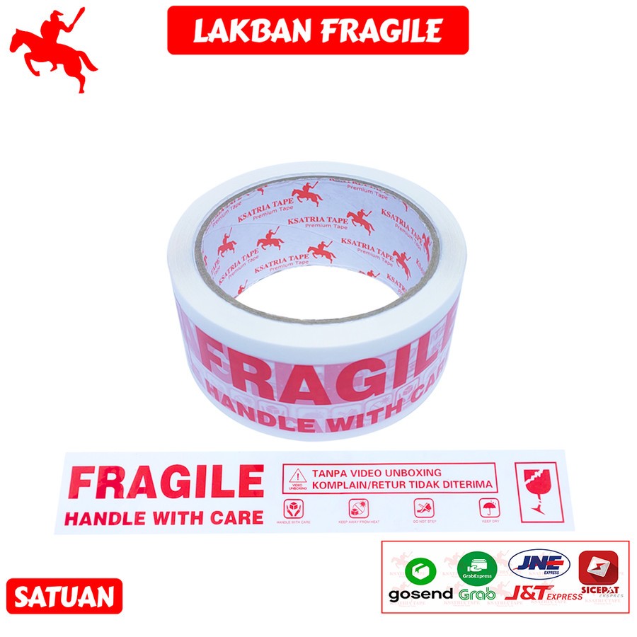 

Lakban Perekat Selotip Fragile Jangan Dibanting 2 inchi video unboxing