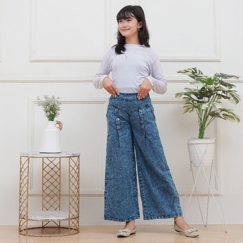 Celana Kulot Jeans Anak-anak usia 10-12thn  / kulot jeans anak perempuan kekinian