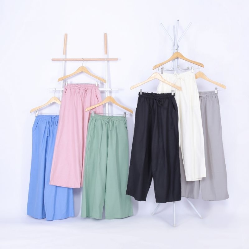 Celana Kulot Linen Wanita Jumbo