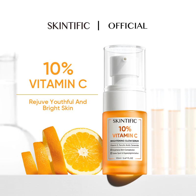 Skintific Vitamin C 10% Brightening Glow Serum | Serum Wajah | Serum Vitamin C Mencerahkan Wajah