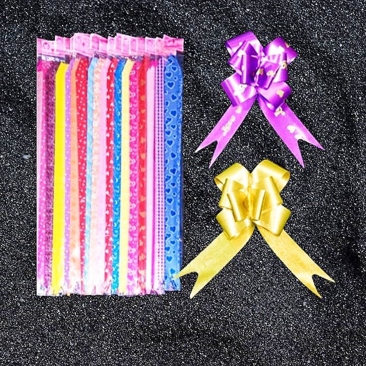 

PITA TARIK / PITA TARIK SERUT MOTIF WARNA WARNI / PITA SERUT HIASAN PARCEL SOUVENIR