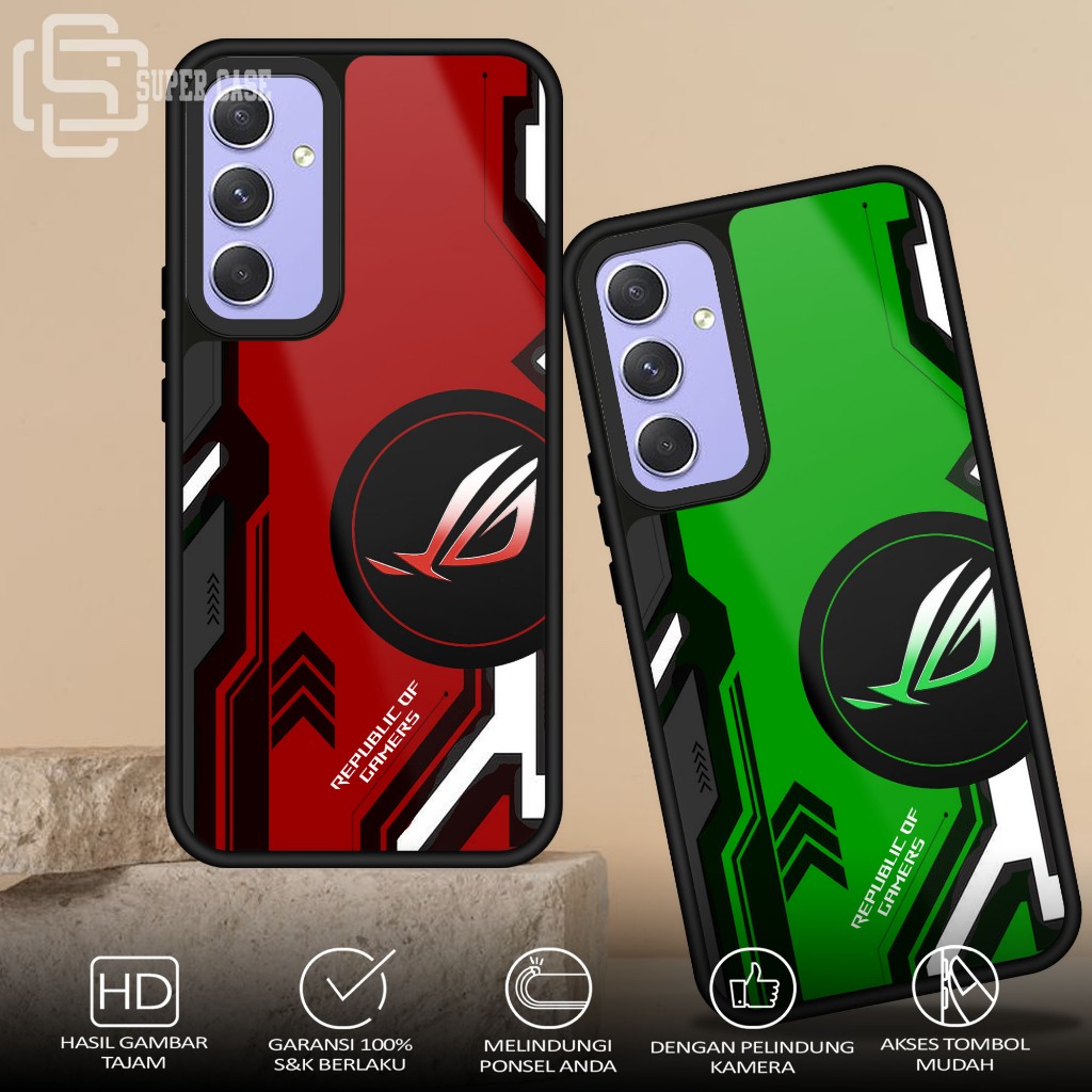 Case For SAMSUNG A54 ROG2 Softcase Glossy Casing Handphone Silicon Glass