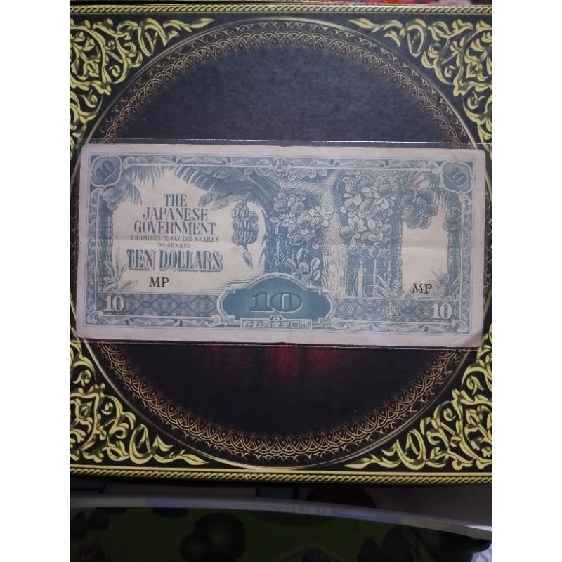 Uang Jepang di Malaya 10 dollar vf