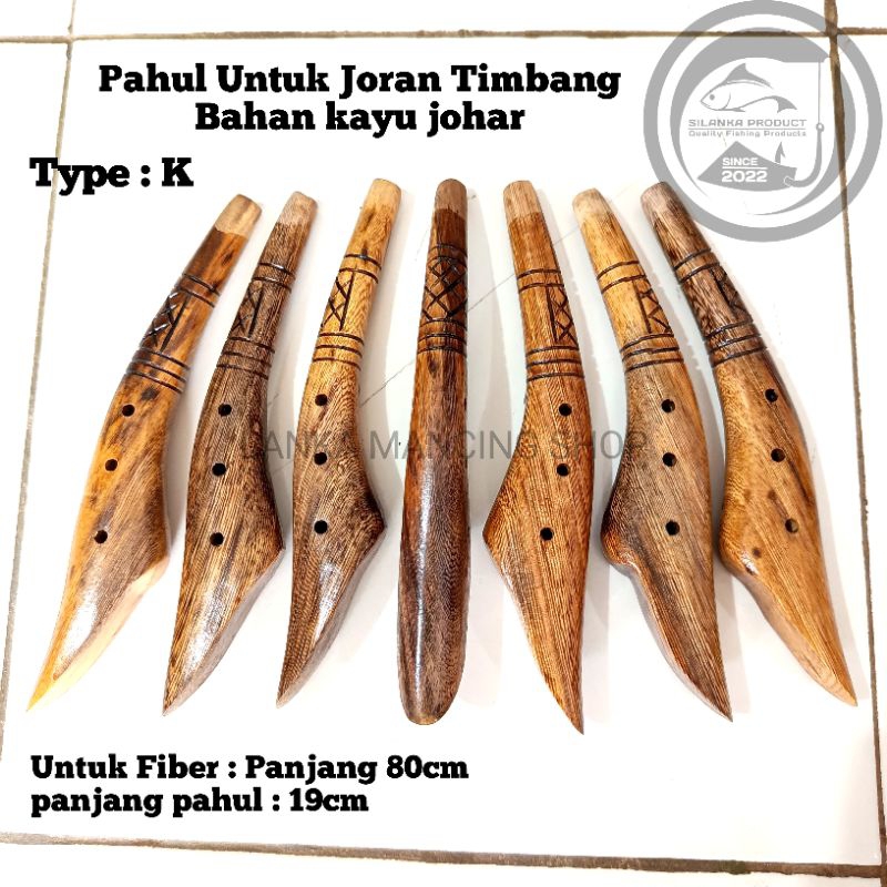 Pahul/Gagang Joran Timbang Bahan Kayu Pilihan Premium Set 7