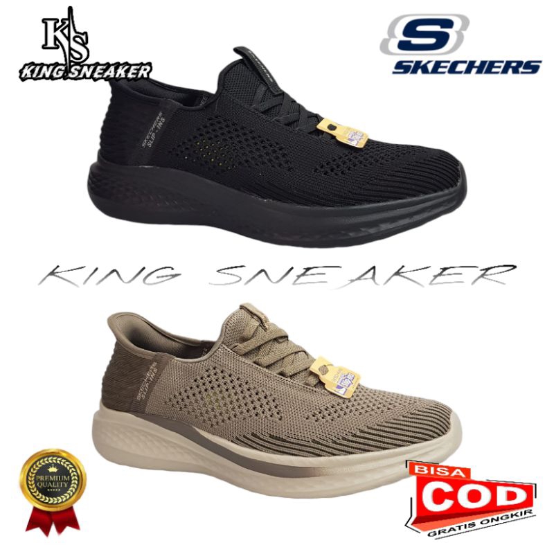 SKECHERS SLIP INS SLADE PRIA /SEPATU PRIA / SEPATU SKECHERS PRIA / SEPATU SKECHERS SLIP-ON PRIA