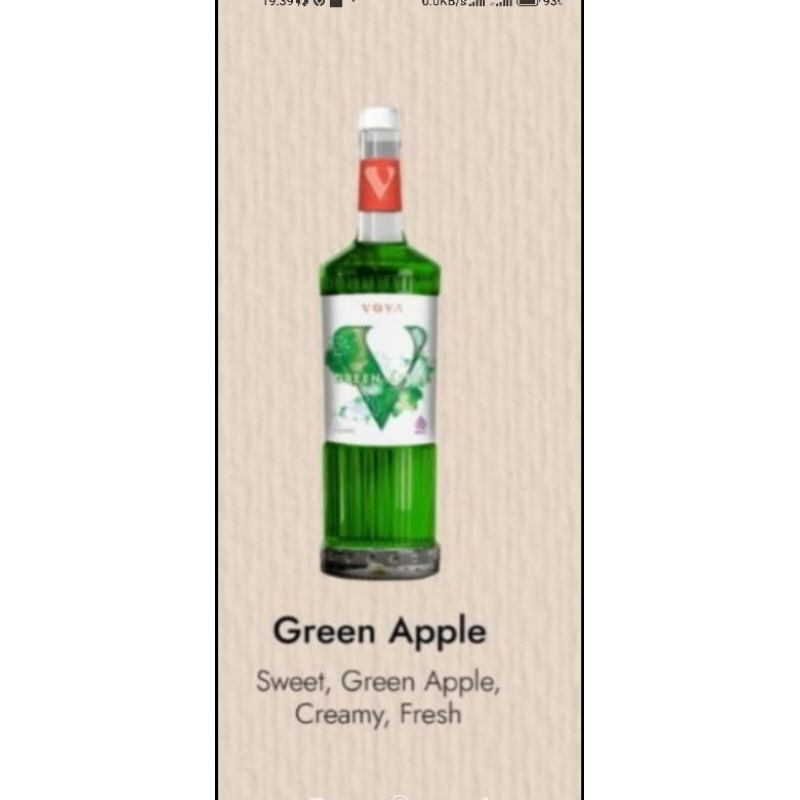 

voya green apple 750 ml