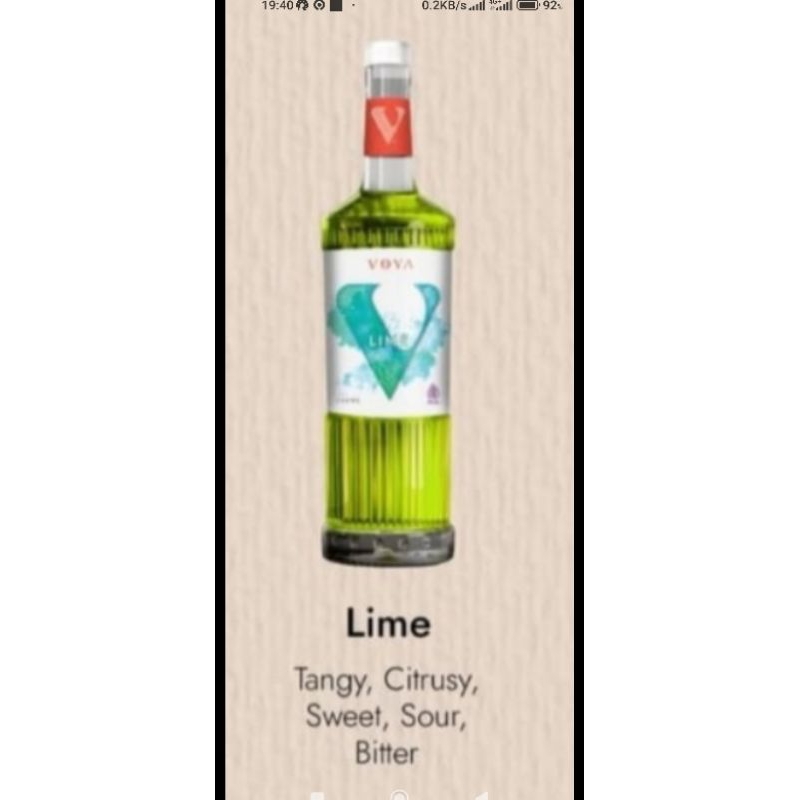 

voya lime 750 ml