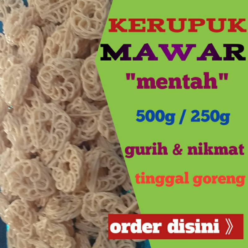 

Kerupuk Uyel / Mawar mentah 250g/500g