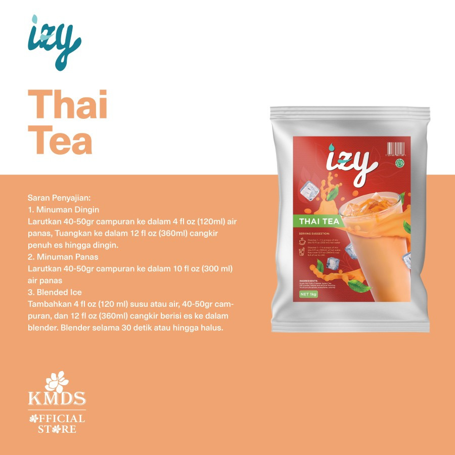 

IZY THAI TEA POWDER 1KG 1000GR