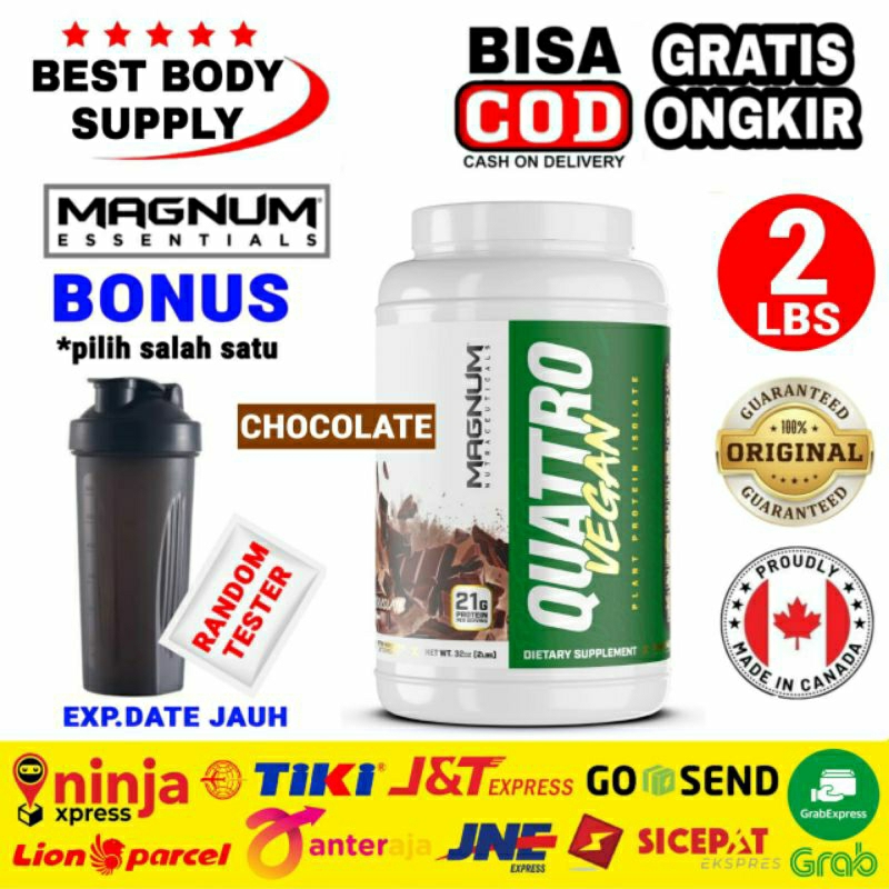 Magnum Quattro Vegan 2 Lbs Magnum Quattro Vegan Whey Plant Protein Isolate 2 Lb Magnum Quatro Vegan 