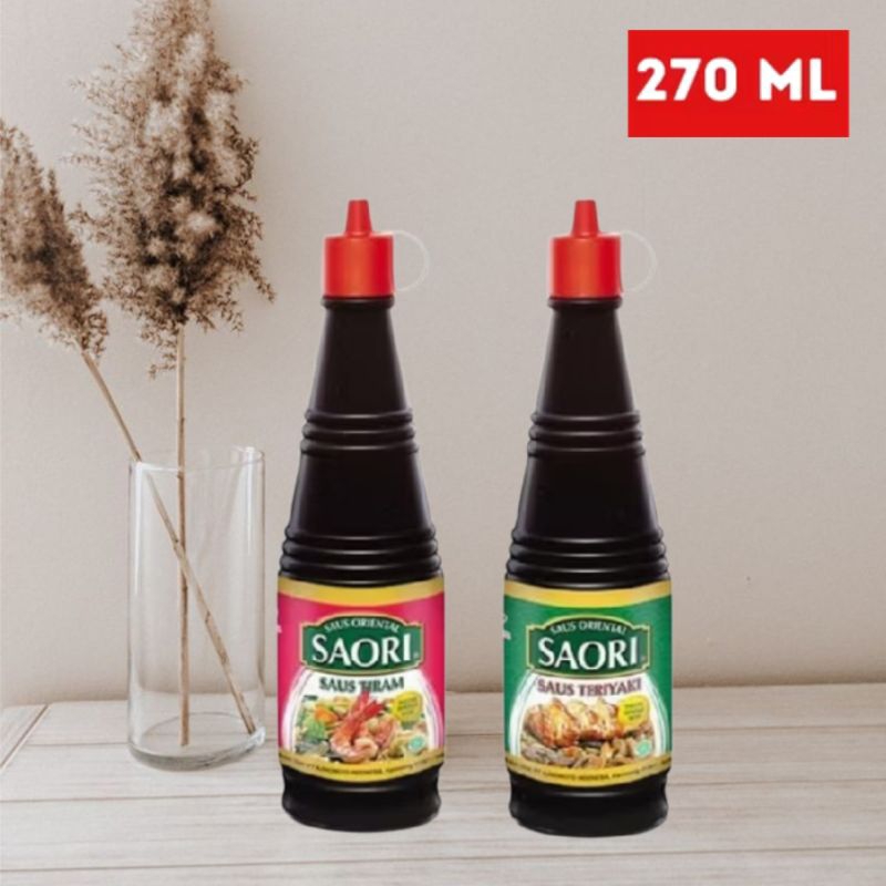 

saori saos tiram dan saori saos teriyaki kemasan 270ml toko murah maju mapan
