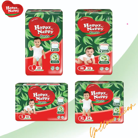 HAPPY NAPPY SMART PANTS - PAMPERS - POPOK CELANA - S40/M32/L28/XL26