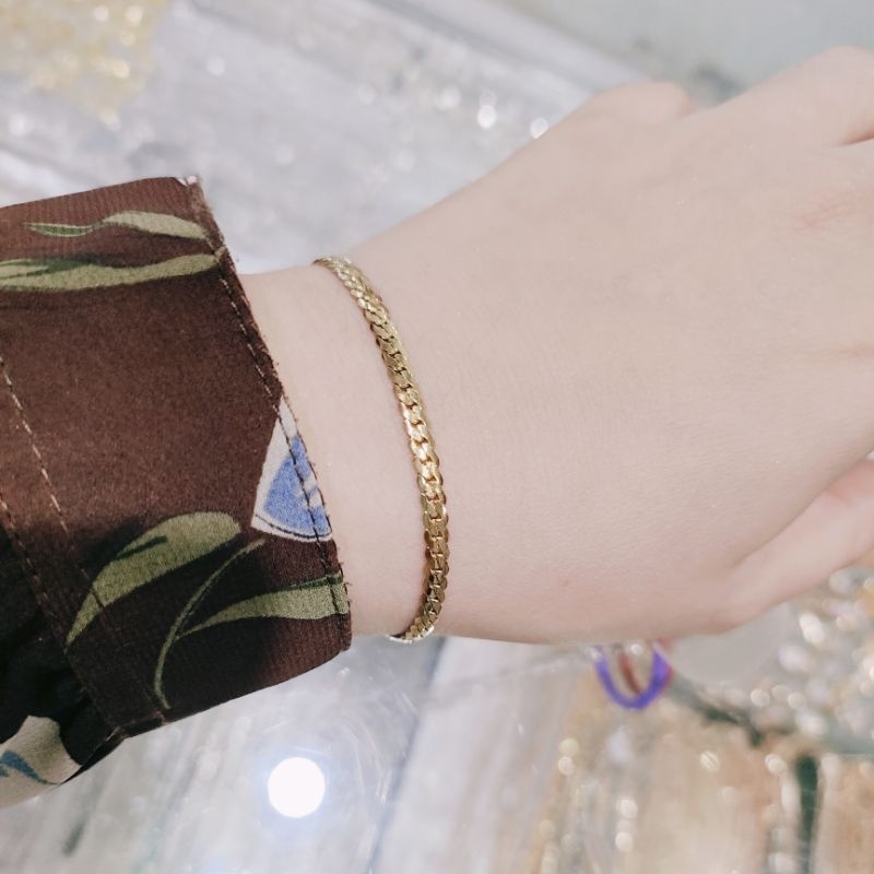 Gelang Titanium Lipan - Gelang Emas Titanium Sisik Naga Lebar 3MM