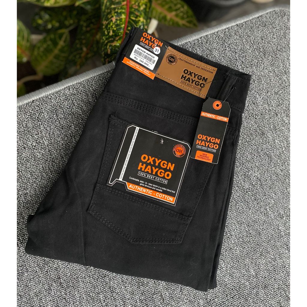 Real pict celana panjang pria skinny hugo oxygen 27-38 terbaru bahan baby canvas semi jeans