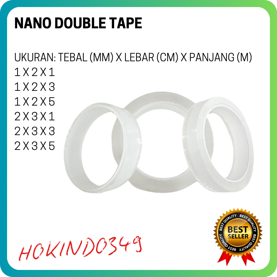 

Nano Double Tape Bening Super Kuat Doble Tip Nano Tep Transparan Serbaguna