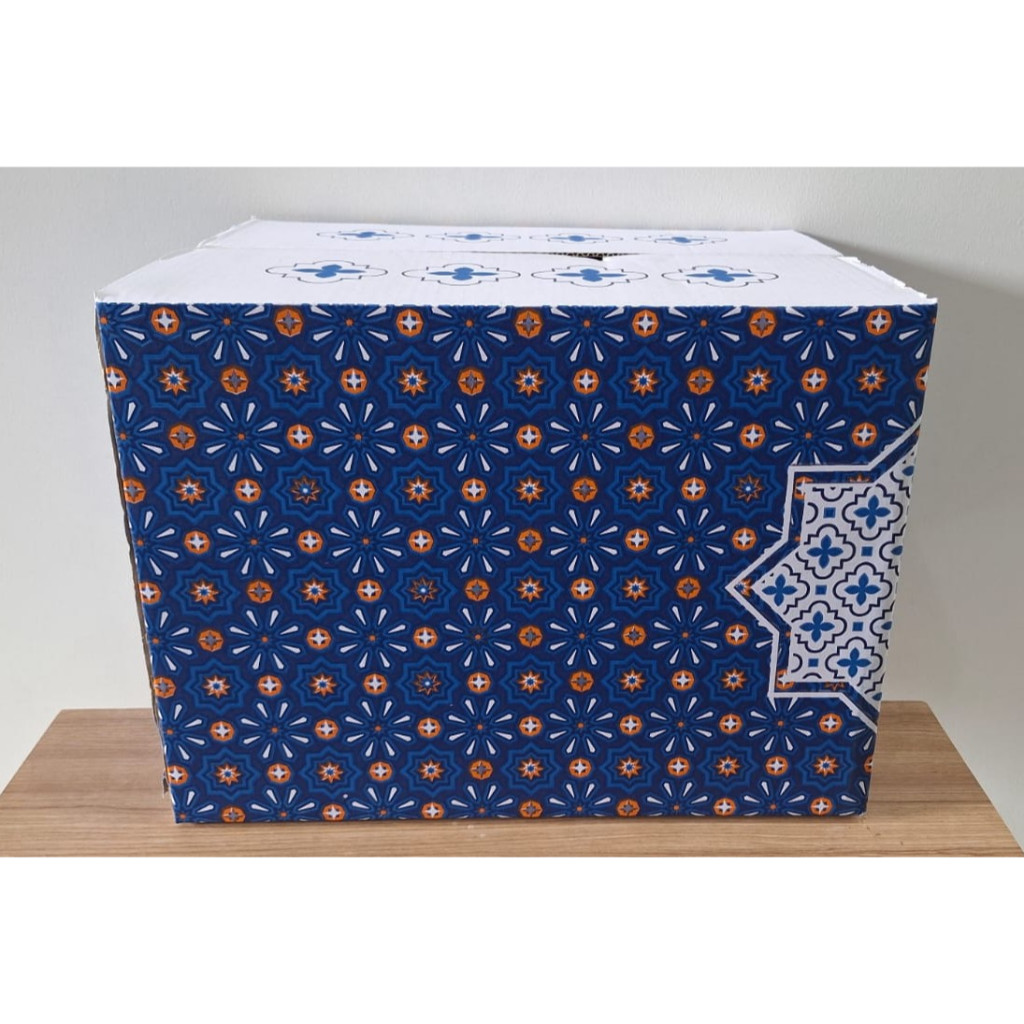 

KARDUS PARCEL LEBARAN / KARDUS IDUL FITRI 30x24x29 - NEW DESIGN SMALL BIRU