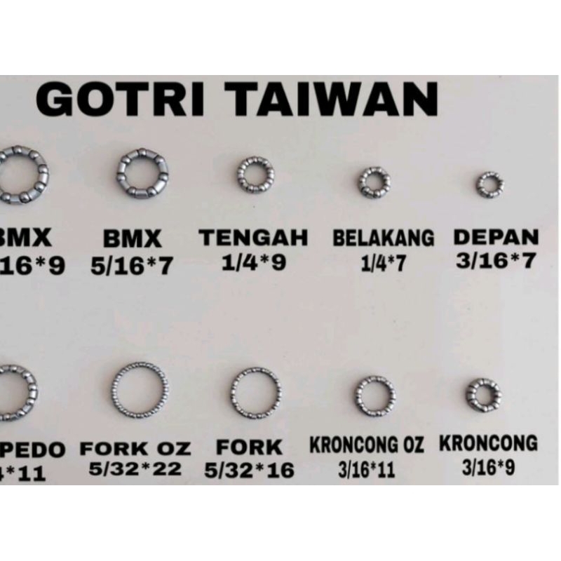 Sarangan Gotri Pelor 5/16 x 9 Gir Langsung Sepeda Anak Mini BMX 20 Inch