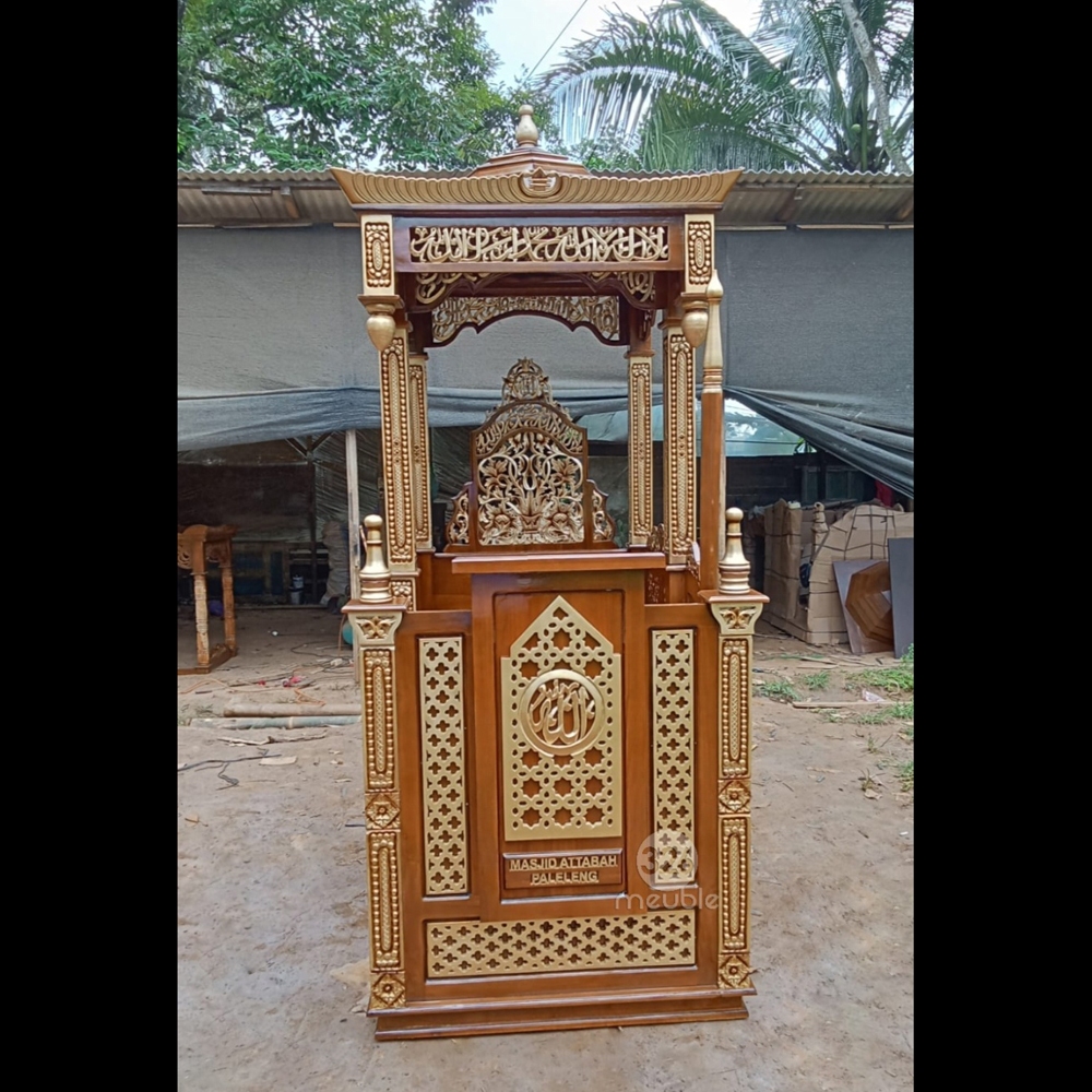 Mimbar Masjid Jati Mebel Jepara - Mimbar Masjid Kubah Jati Pintu Samping - Mimbar Masjid Ukiran Jati