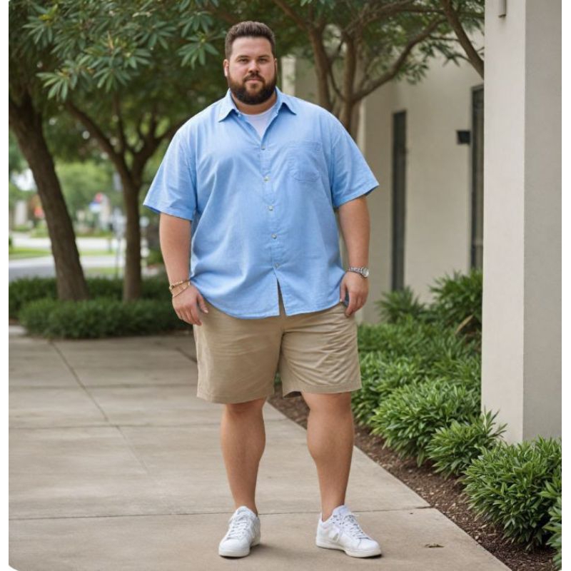 Kemeja Pria Super Jumbo LD 140 LD 150/Custom Kemeja/Kemeja Pria/Kemeja Katun/Kemeja Lengan Panjang/K