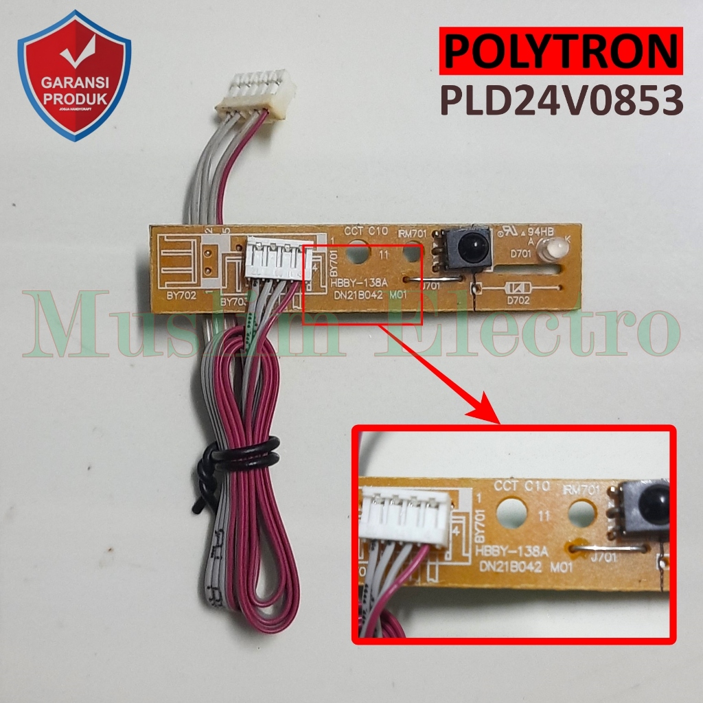 Sensor IR LED TV Polytron PLD24V0853 24V0853