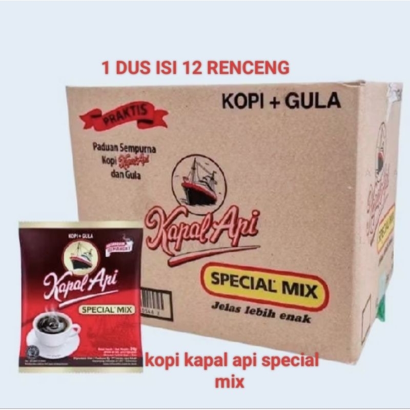 

1 KARTON KOPI KAPAL API SPECIAL MIX 23 G ISI 120 PCS