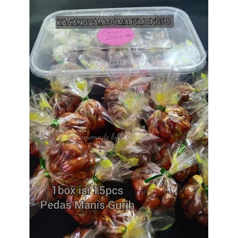 

kacang balado madumongso cemilan pedas manis gurih 1box 15pcs