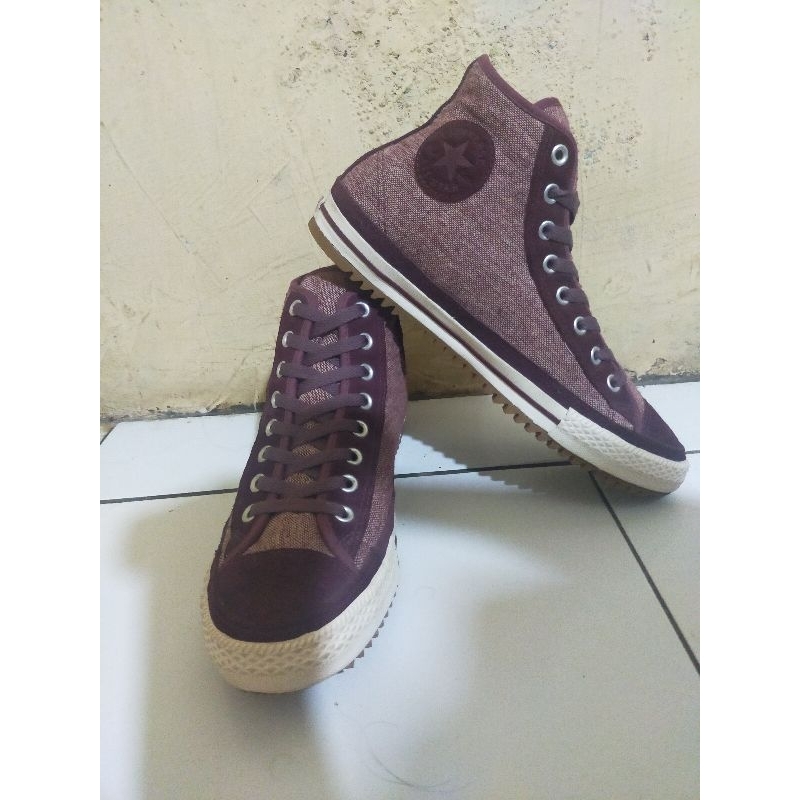 Converse hiker maroon high