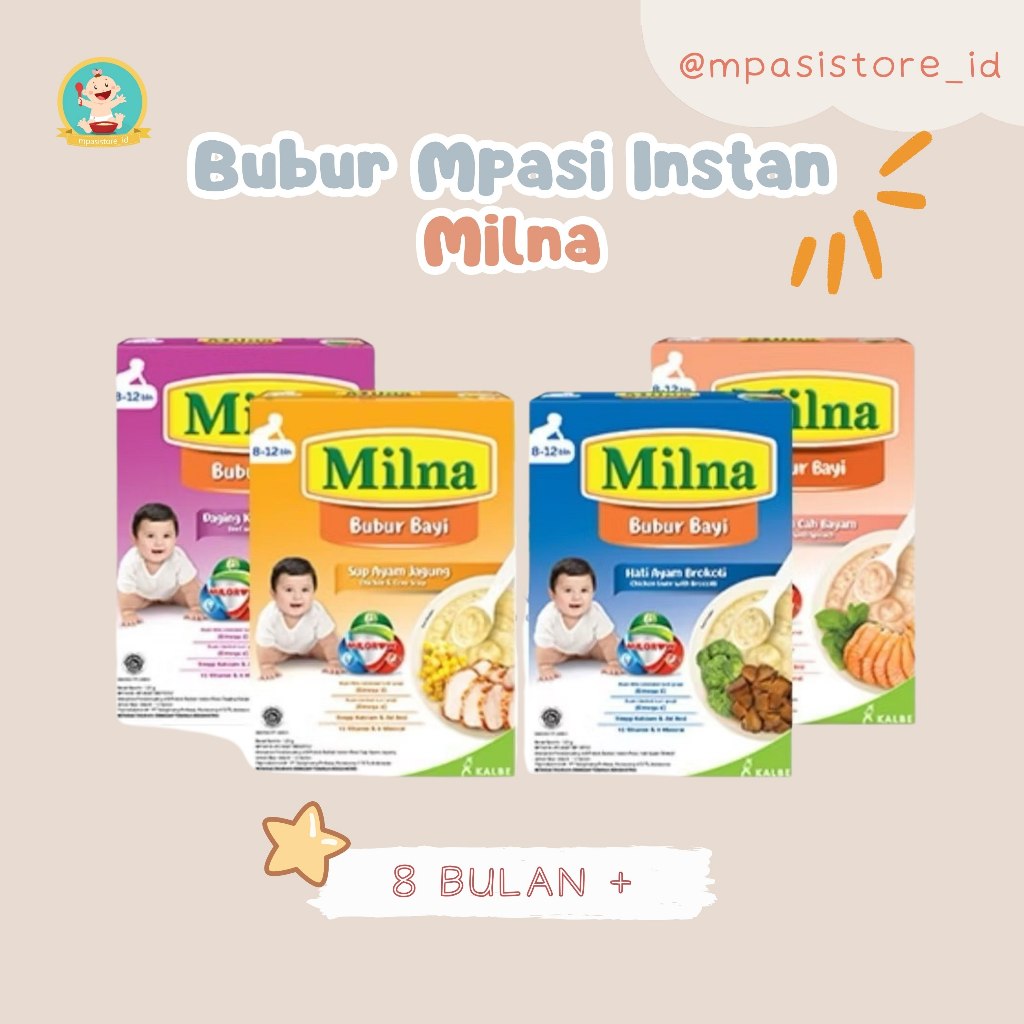 Milna Bubur Bayi 8 Bulan+ Bubur Mpasi Bayi Instan