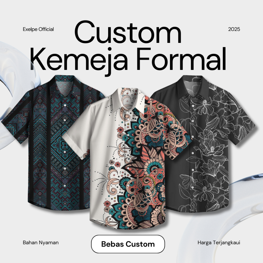 Custom Kemeja Printing Kemeja Kantor Formal