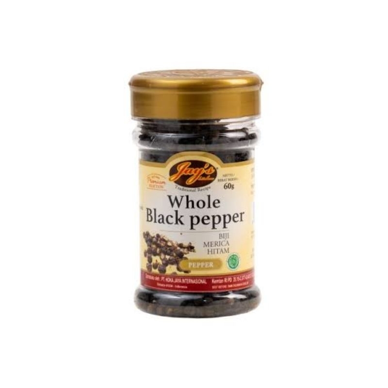 

JAYS WHOLE BLACK PEPPER BTL 60 GR 380087