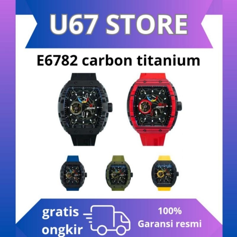 jam tangan E6782 Carbon Titanium Bekas