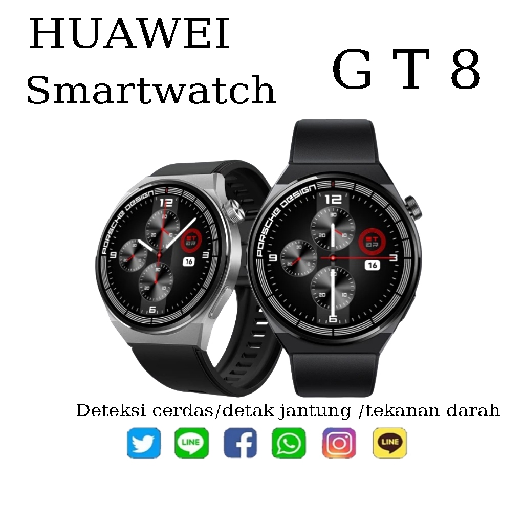 HUAWEI  Smartwatch GT8|Jam Tangan Olahraga Pria Asli|IP68 Tahan Air Berfitur Lengkap Bluetooth Talk|