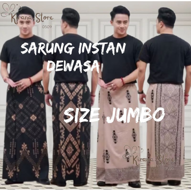 ready size jumbo sarung instan pria dewasa murah sarung batik pria dewasa motif sarwon