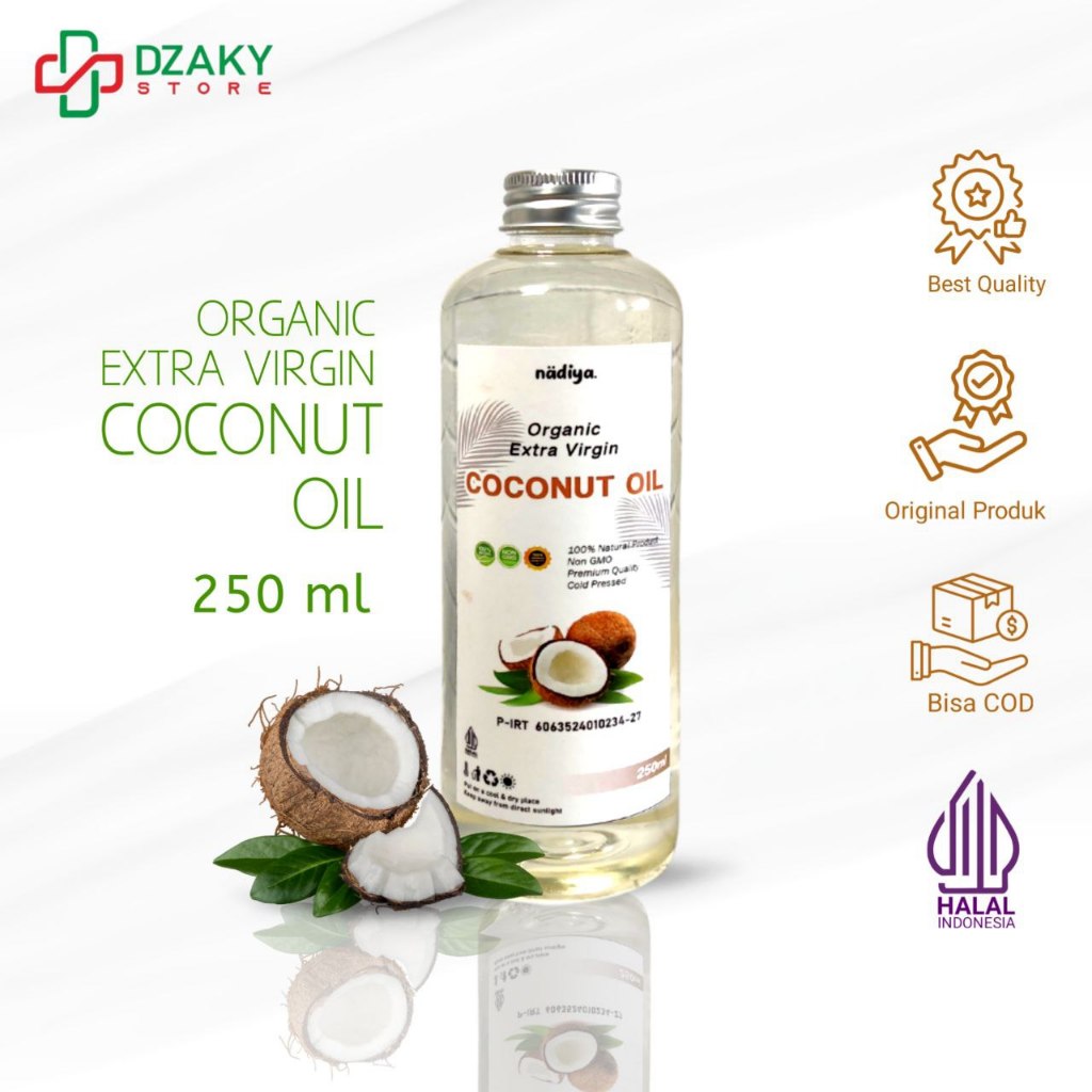 

EVCO Extra Virgin Coconut Oil 250ml Minyak Kelapa Murni Asli VCO Perasan Pertama Kualitas Terbaik