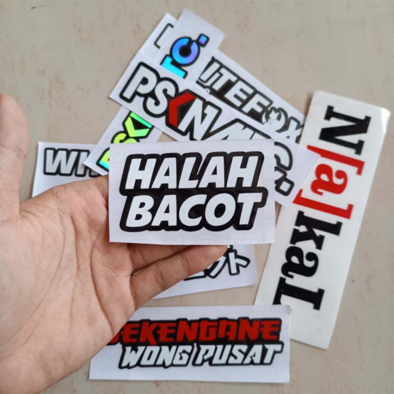 

stiker Halah bacot cutting