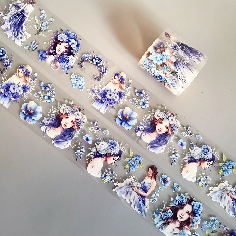 

(Kiricart) Monet Garden Girls PET Sticker Aesthetic Journaling Scrapbooking DIY Art and Craft