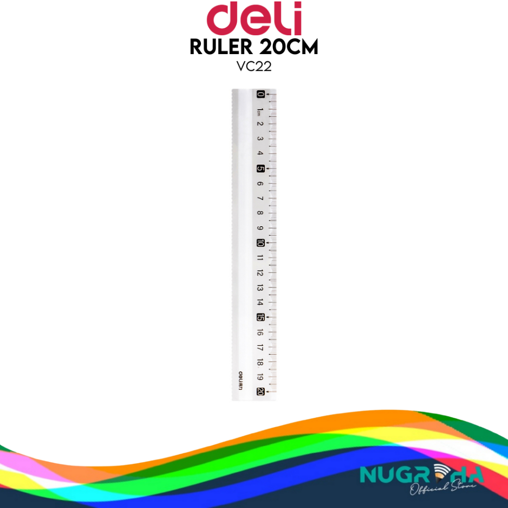 

DELI VC22 PENGGARIS MIKA MIKHA RULER GARISAN BENING 20 CM