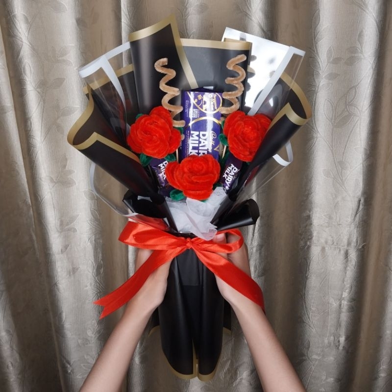 

BOUQUET COKLAT | BUKET COKLAT DAIRY MILK DAN BUNGA [FREE PACKAGING]