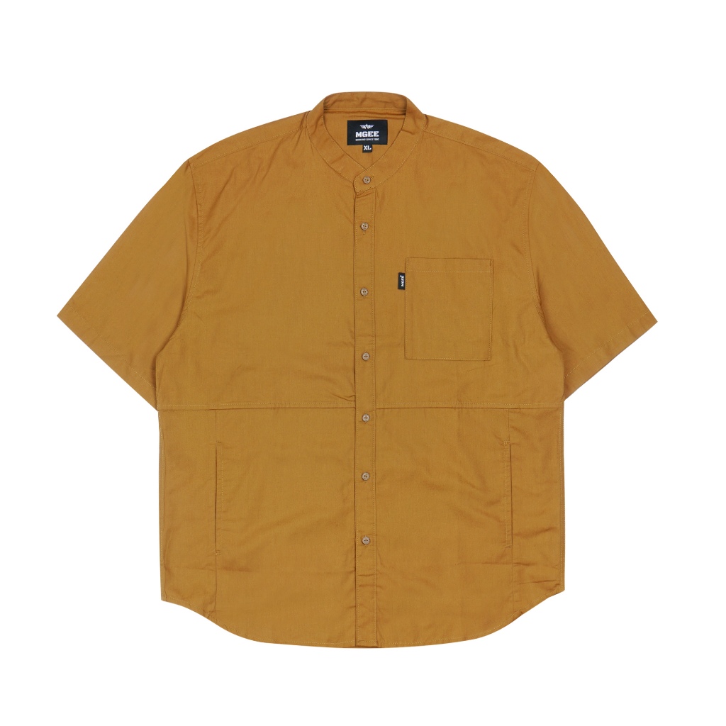 Baju Koko Original MGEE - Baju Koko Lengan Pendek Pria Original MGEE Ahmir CKPR 003 Mustard