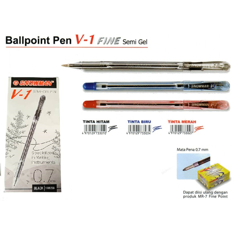 

PULPEN /PEN SNOWMAN V1 / PULPEN SNOWMAN MURAH / ALAT TULIS KANTOR