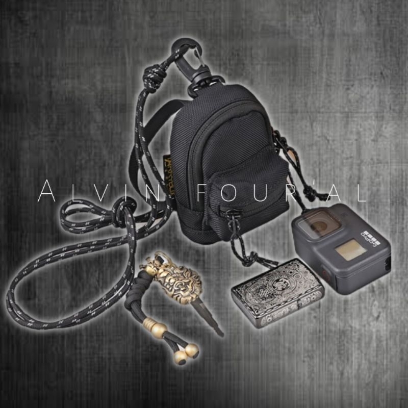 Tas mini Kekinian - Tas koin - hanging wallet - tas leher pria wanita