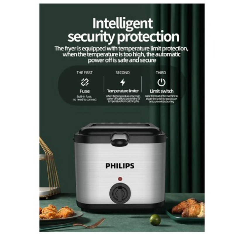 Deep Fryer philips listrik penggorenganmultifungsi Philips penggorengan listrik penggorengan Prancis