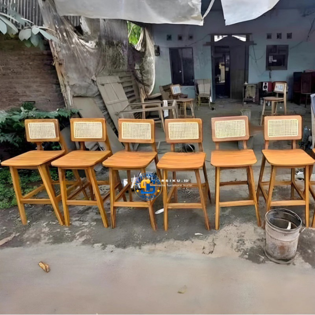 Kursi bar kayu kursi bar rotan kursi bar cafe kursi bar kayu jati minimalis