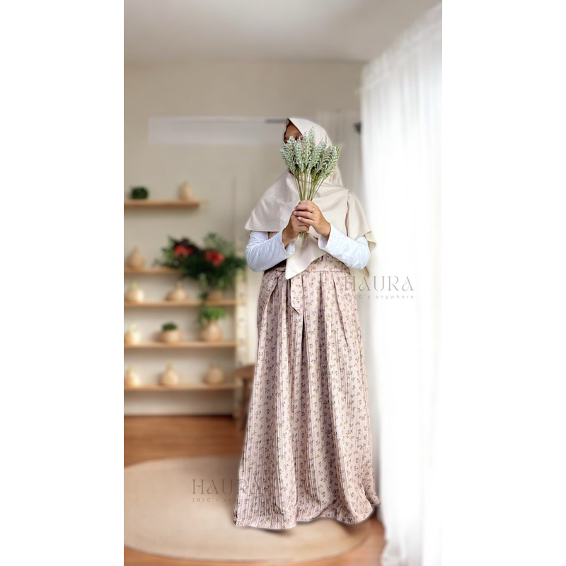 HAURA1920’s - FIRLY OVERALL DRESS (Gamis Tanpa Lengan) (bunga vintage) (korean overall)