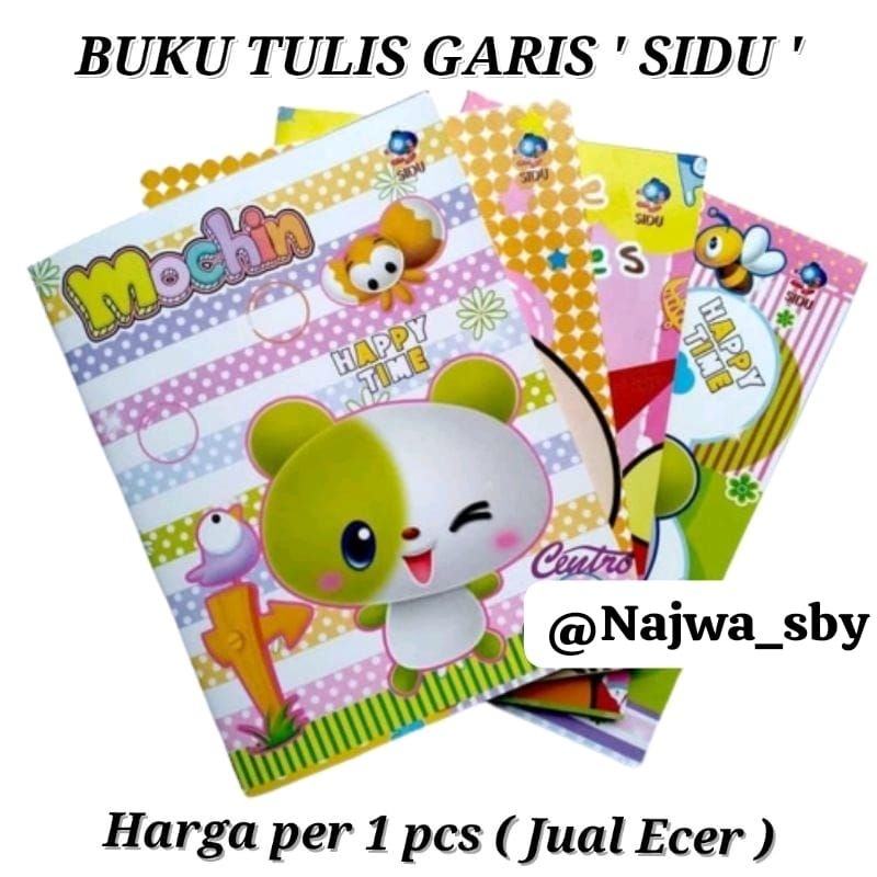 

( HARGA per 1 pcs ) BUKU TULIS GARIS ' SIDU '