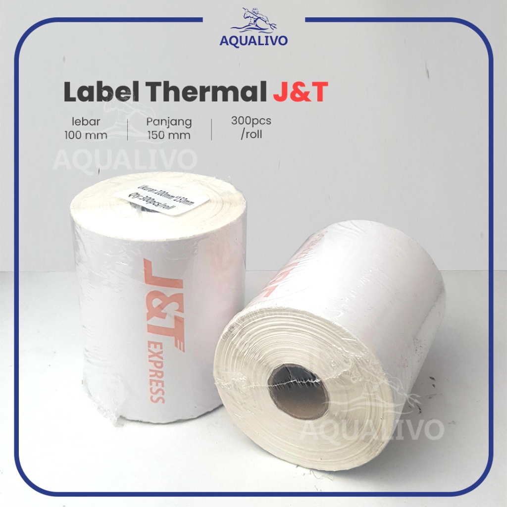 

Label Thermal 4X6 J&T 1 Rangkap 100x150 mm 300pcs Sticker Resi JNT
